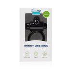 Inel vibrant pentru penis Bunny EasyToys, negru