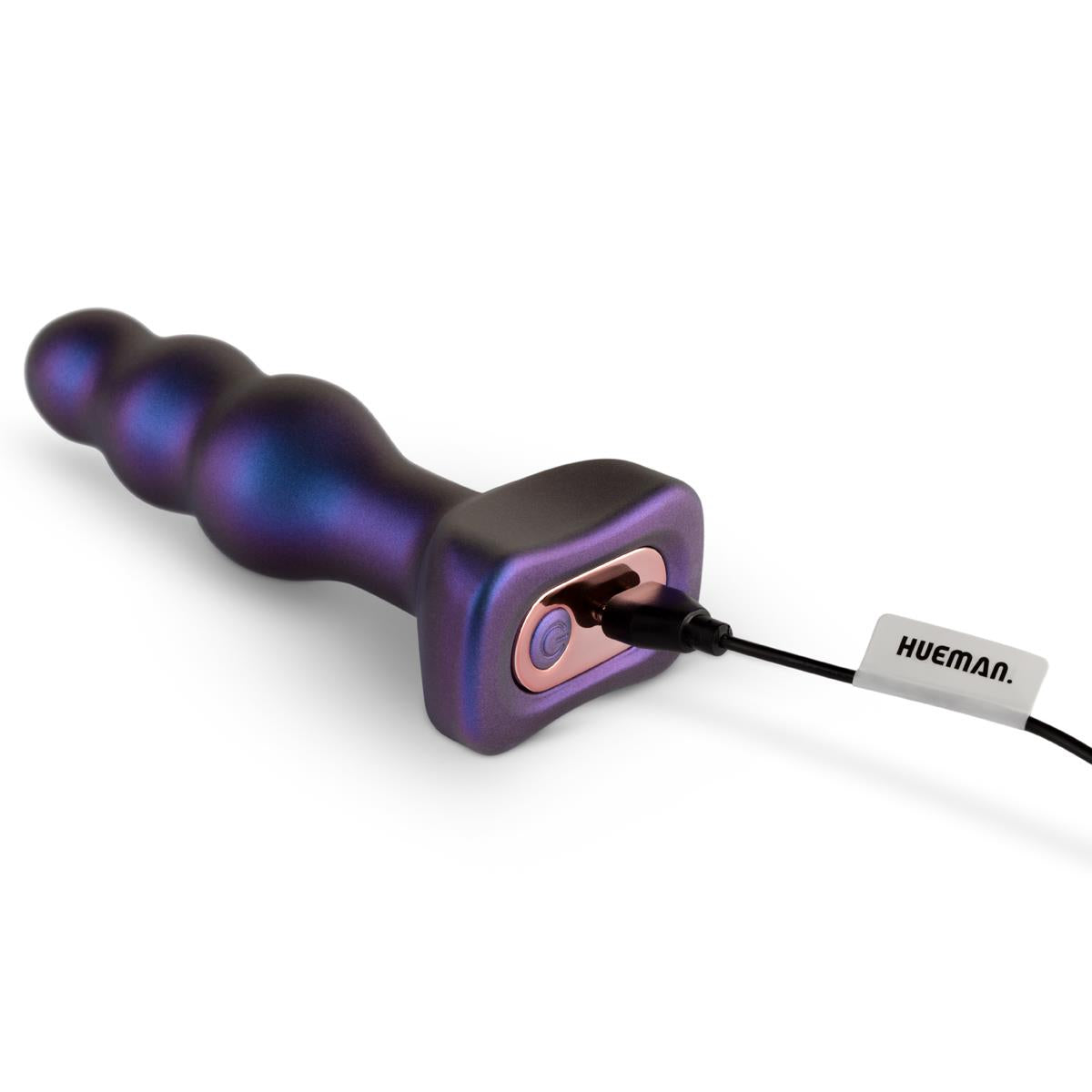 Plug anal vibrant Hueman Space Invader, USB, violet