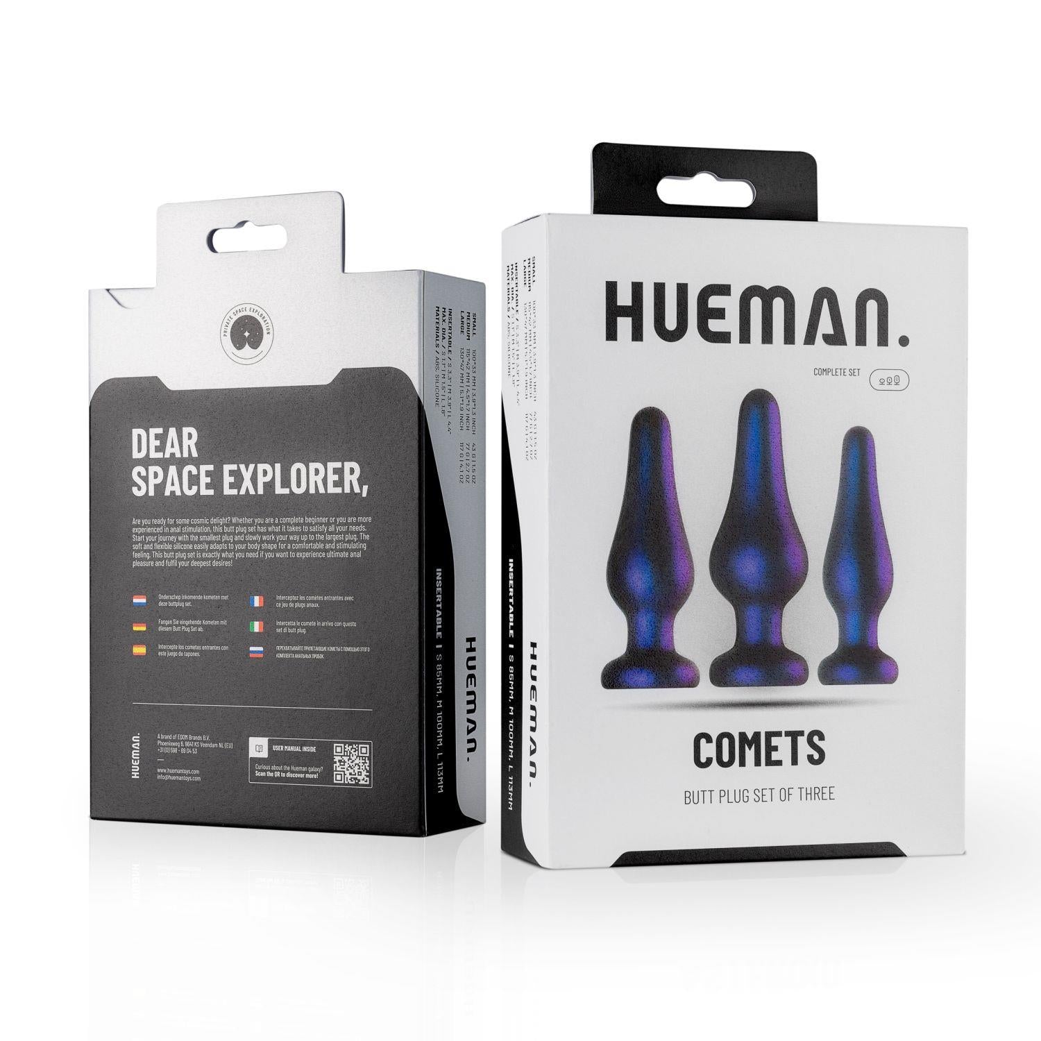 Set de dopuri anale din silicon Comets Hueman