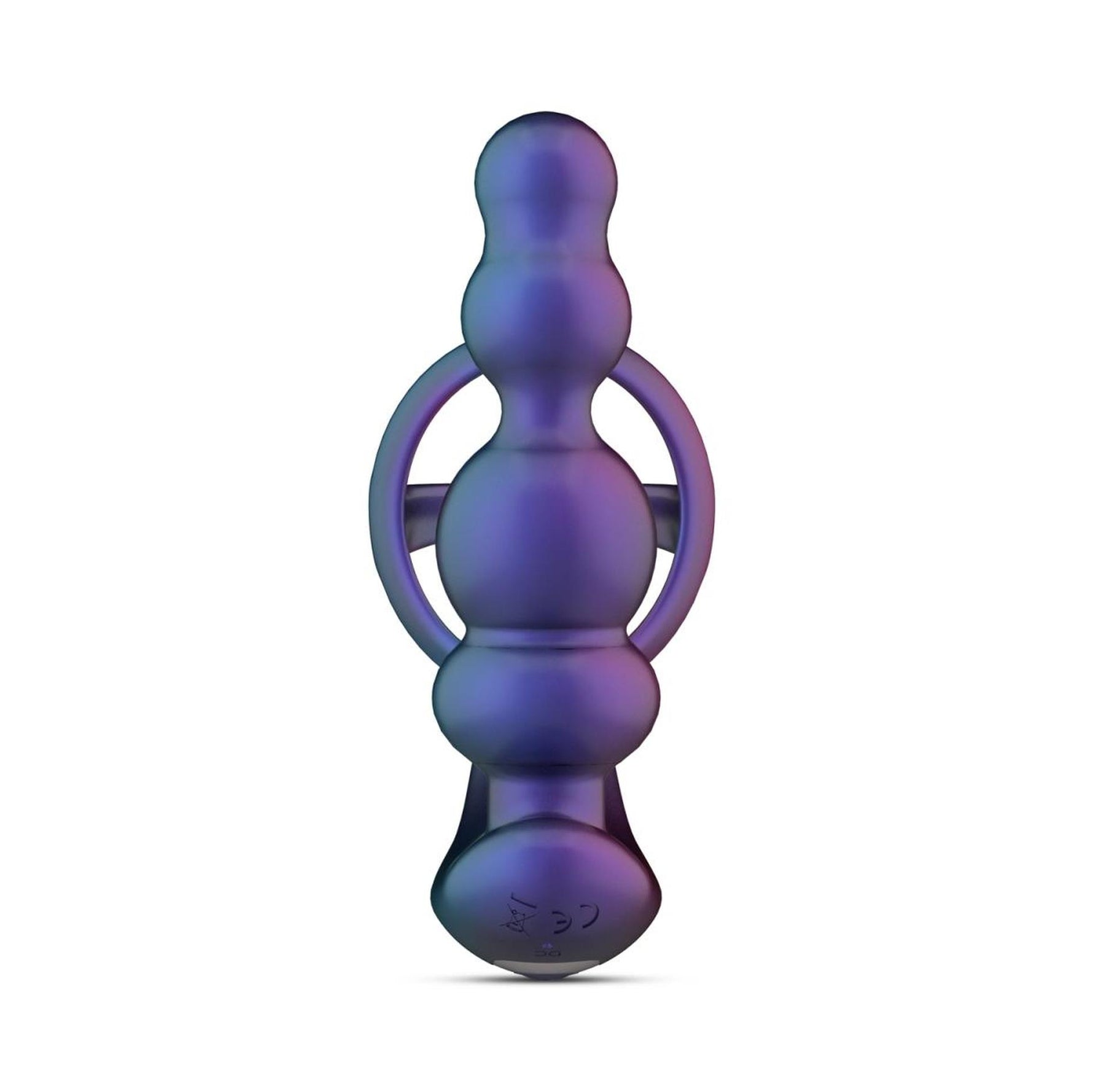 Plug anal vibrant Hueman Stellar Force cu inel pilot 10 cm