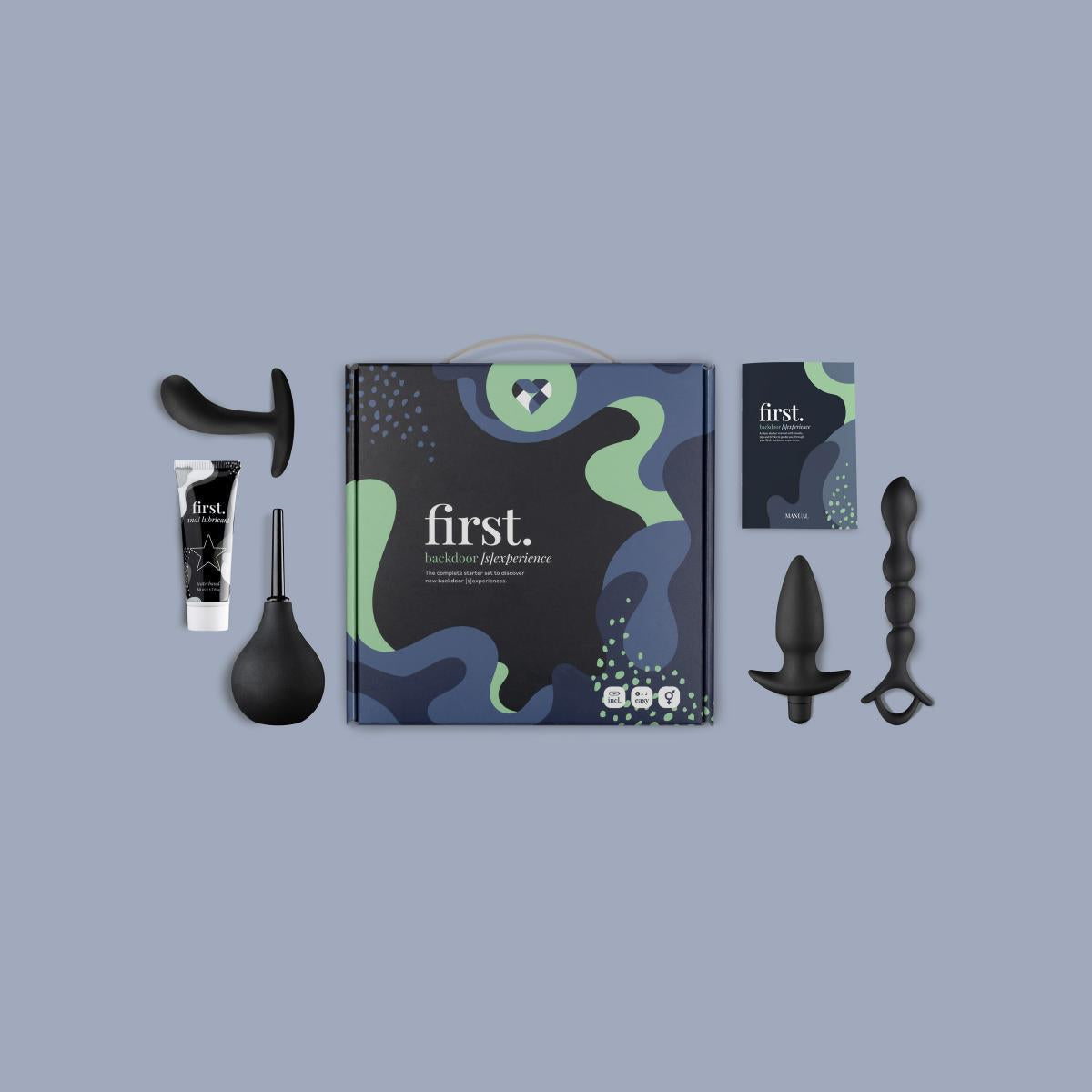 Kit de început anal Backdoor S EasyToys din silicon negru