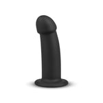 Dildo din silicon Charlie, fără piese, negru, 14,5 cm