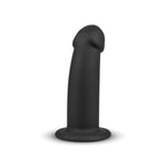 Dildo din silicon Charlie, fără piese, negru, 14,5 cm