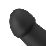 Dildo din silicon Charlie, fără piese, negru, 14,5 cm