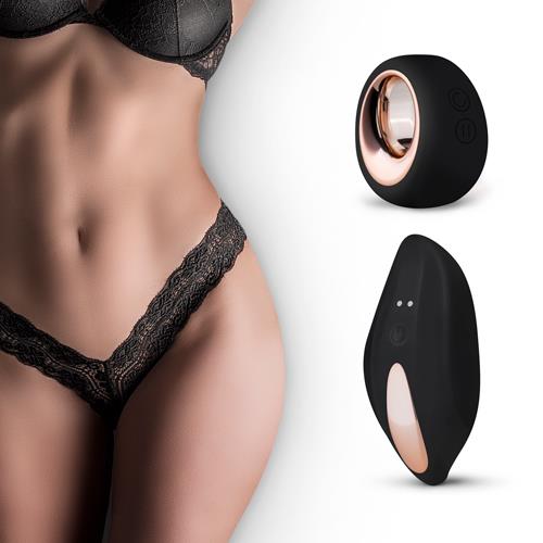 Tanga vibratoare neagră EasyToys cu telecomandă USB