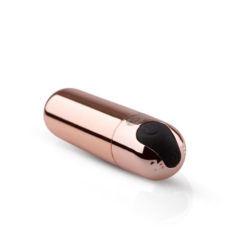 Vibrator mini Bullet Rosy Gold, USB, roz, 7,5 cm