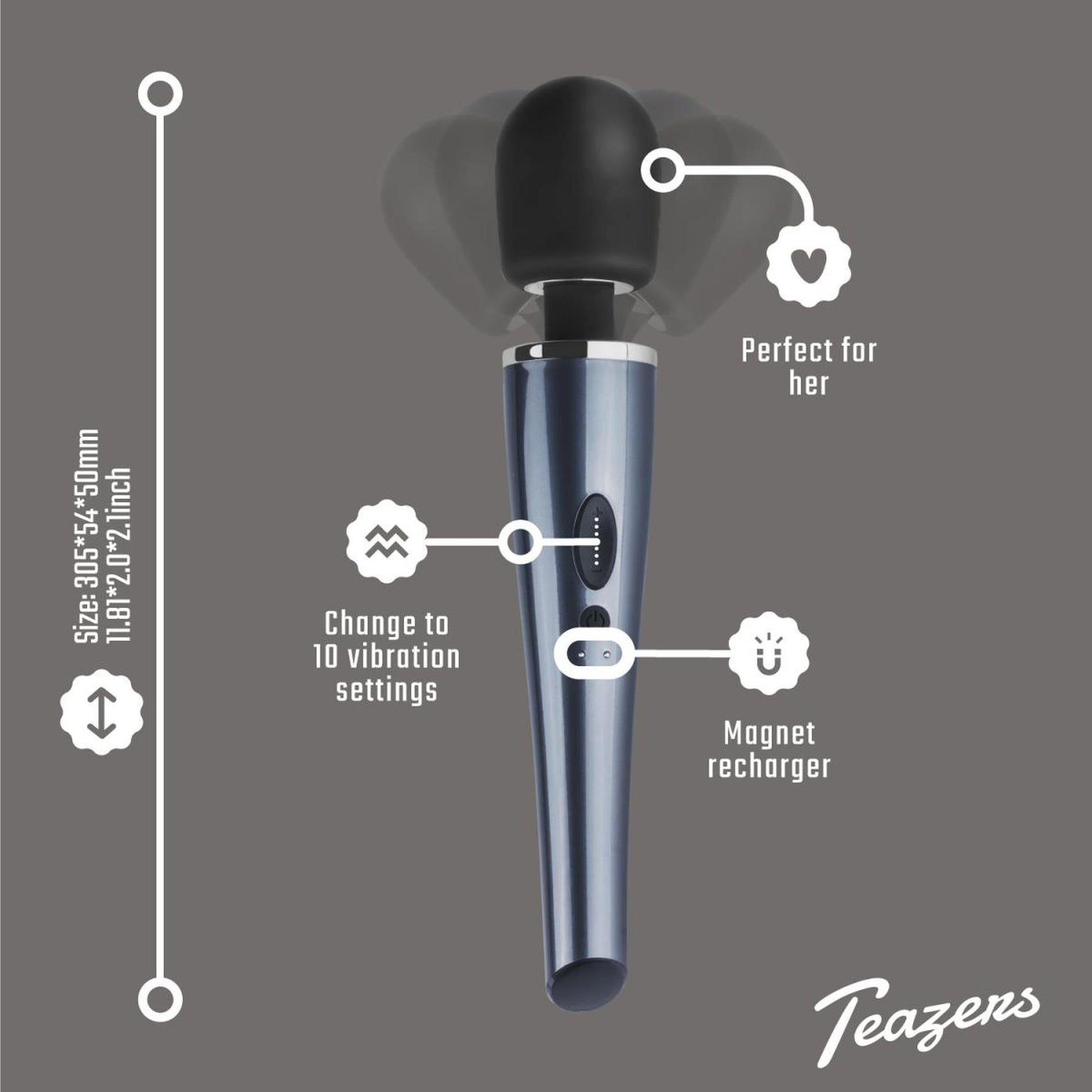 Masaj vibrant Teazers Lightning Black