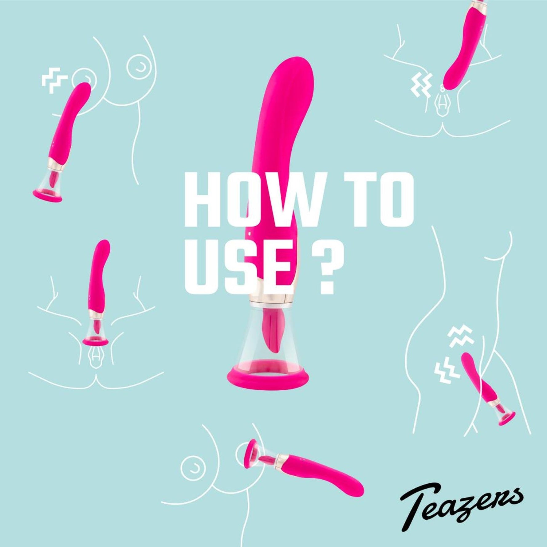 Pompă vibratoare Teazers roz cu USB pentru punct G