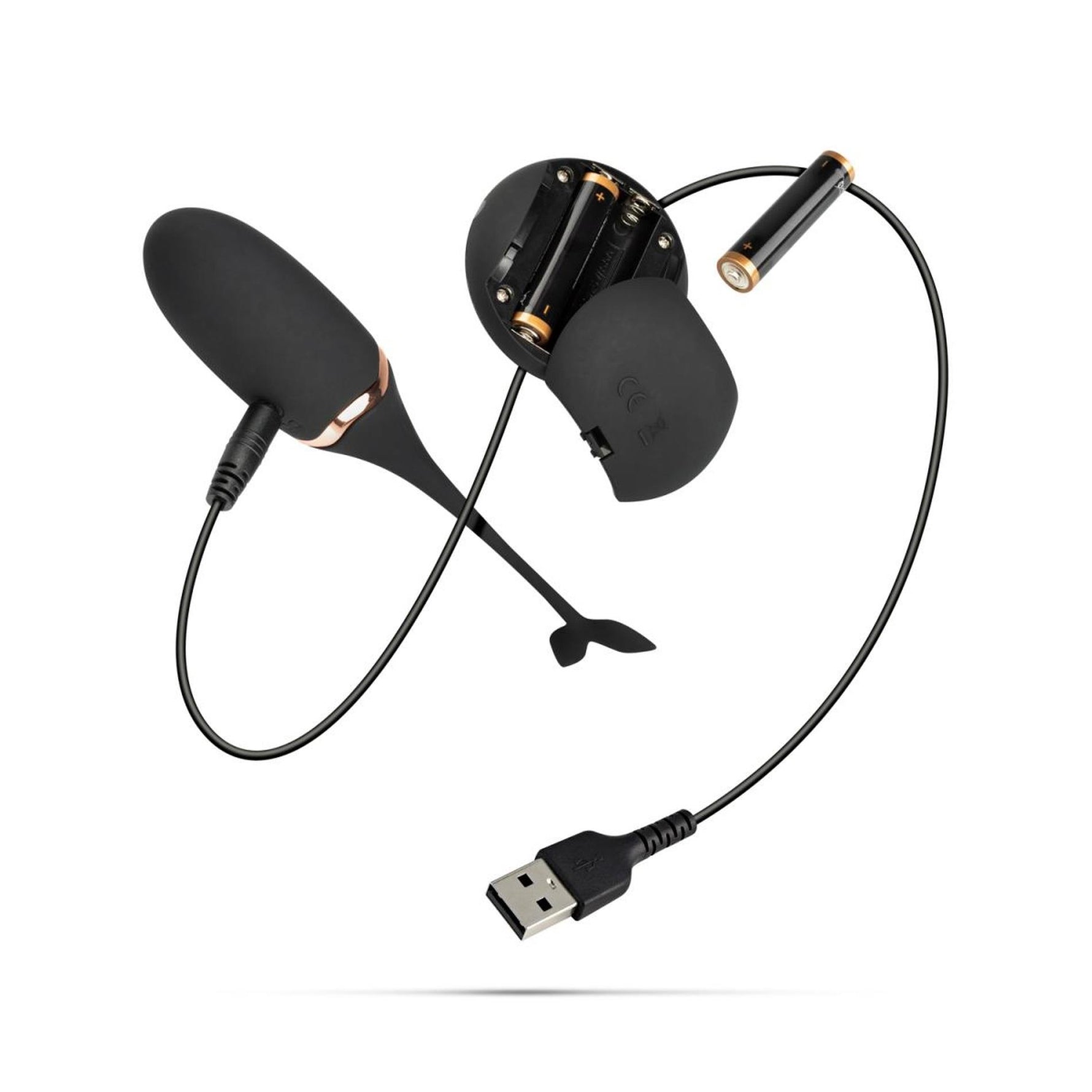Ou vibrant din silicon Teazers cu telecomandă, negru