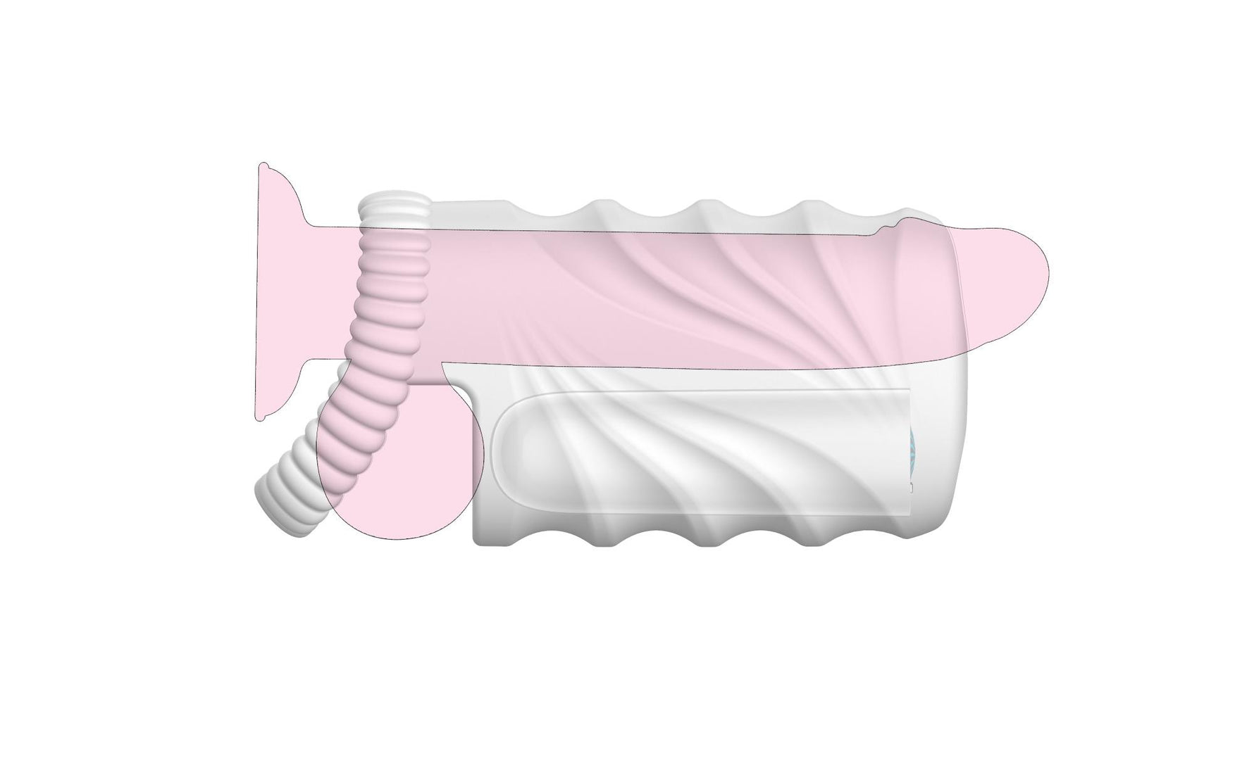 Masturbator vaginal vibrant drăguț seria B, alb, USB, impermeabil