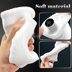 Masturbator vaginal vibrant drăguț seria B, alb, USB, impermeabil