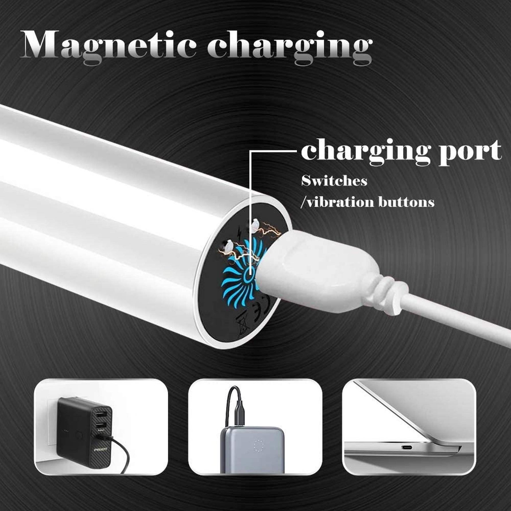Masturbator vaginal vibrant drăguț seria B, alb, USB, impermeabil
