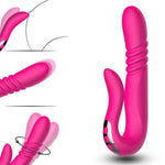 Vibrator USB Thrust pentru punctul G, seria B, roșu și drăguț