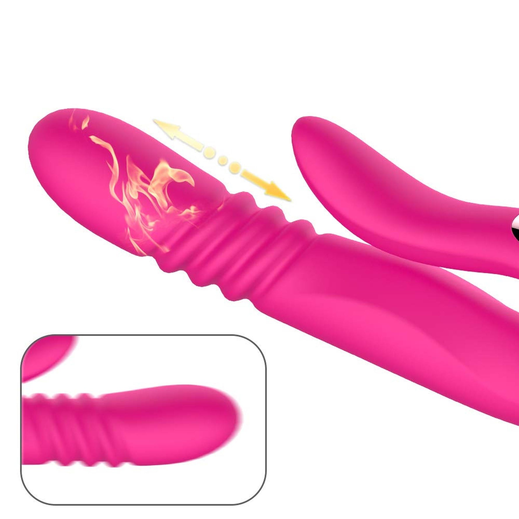 Vibrator USB Thrust pentru punctul G, seria B, roșu și drăguț