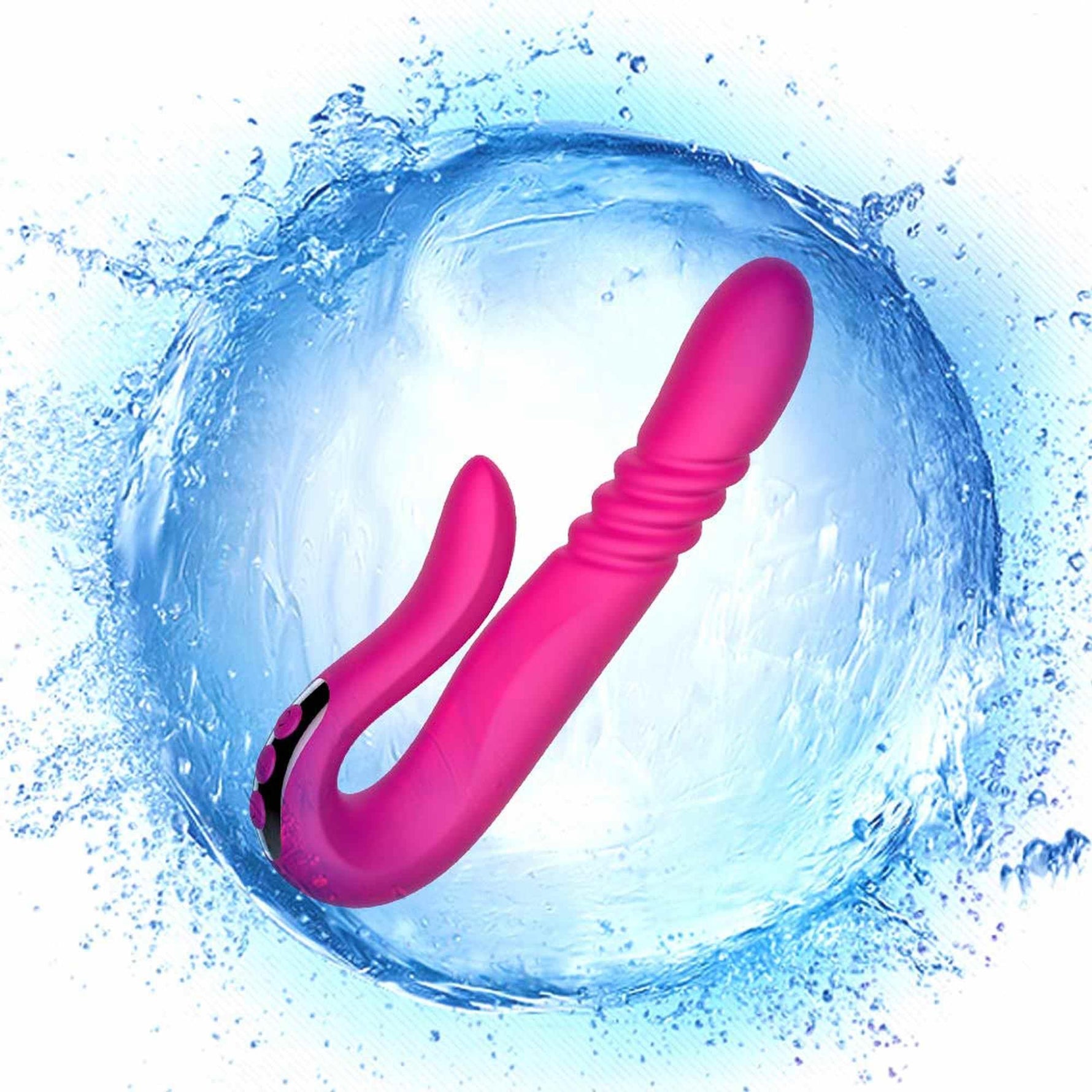 Vibrator USB Thrust pentru punctul G, seria B, roșu și drăguț