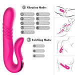 Vibrator USB Thrust pentru punctul G, seria B, roșu și drăguț