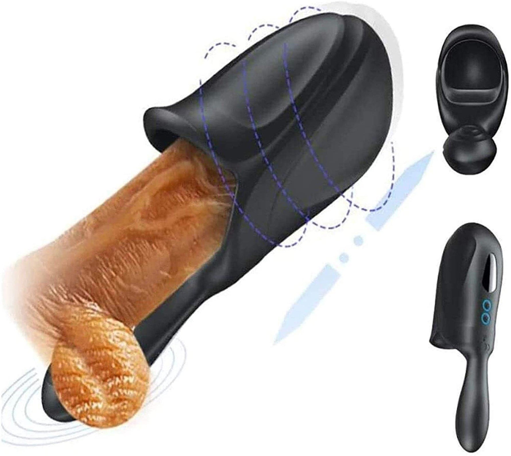 Masturbator vibrant reglabil drăguț din seria B, impermeabil