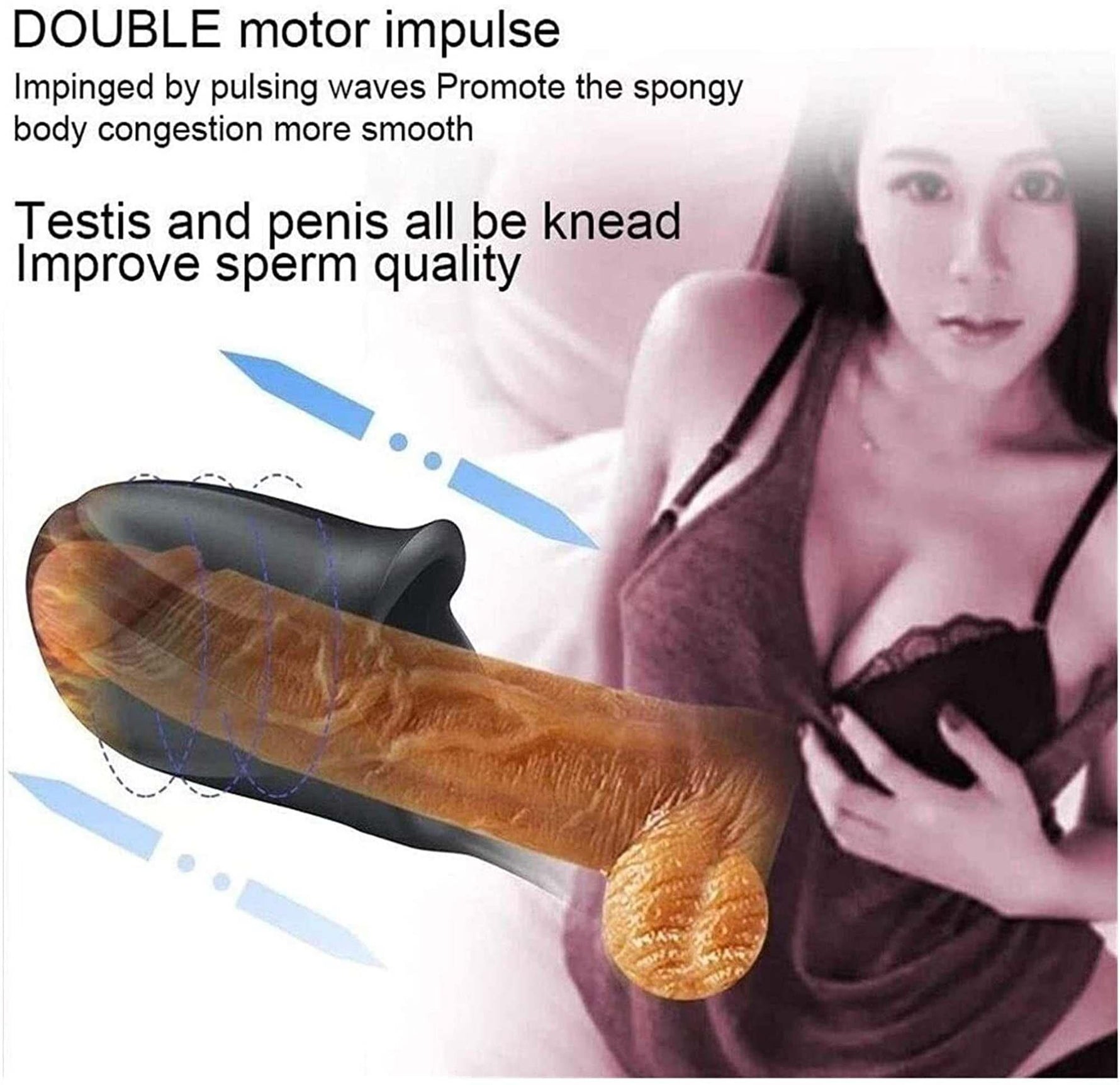 Masturbator vibrant reglabil drăguț din seria B, impermeabil