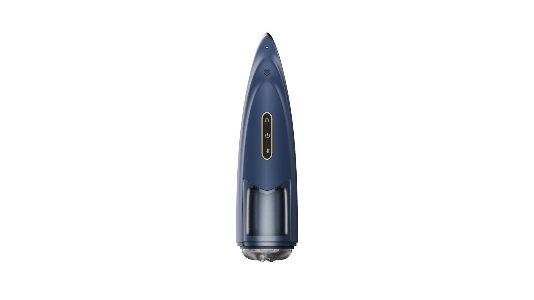 Masturbator masculin vibrant cu USB, seria B, albastru, drăguț, cu împingere rotativă