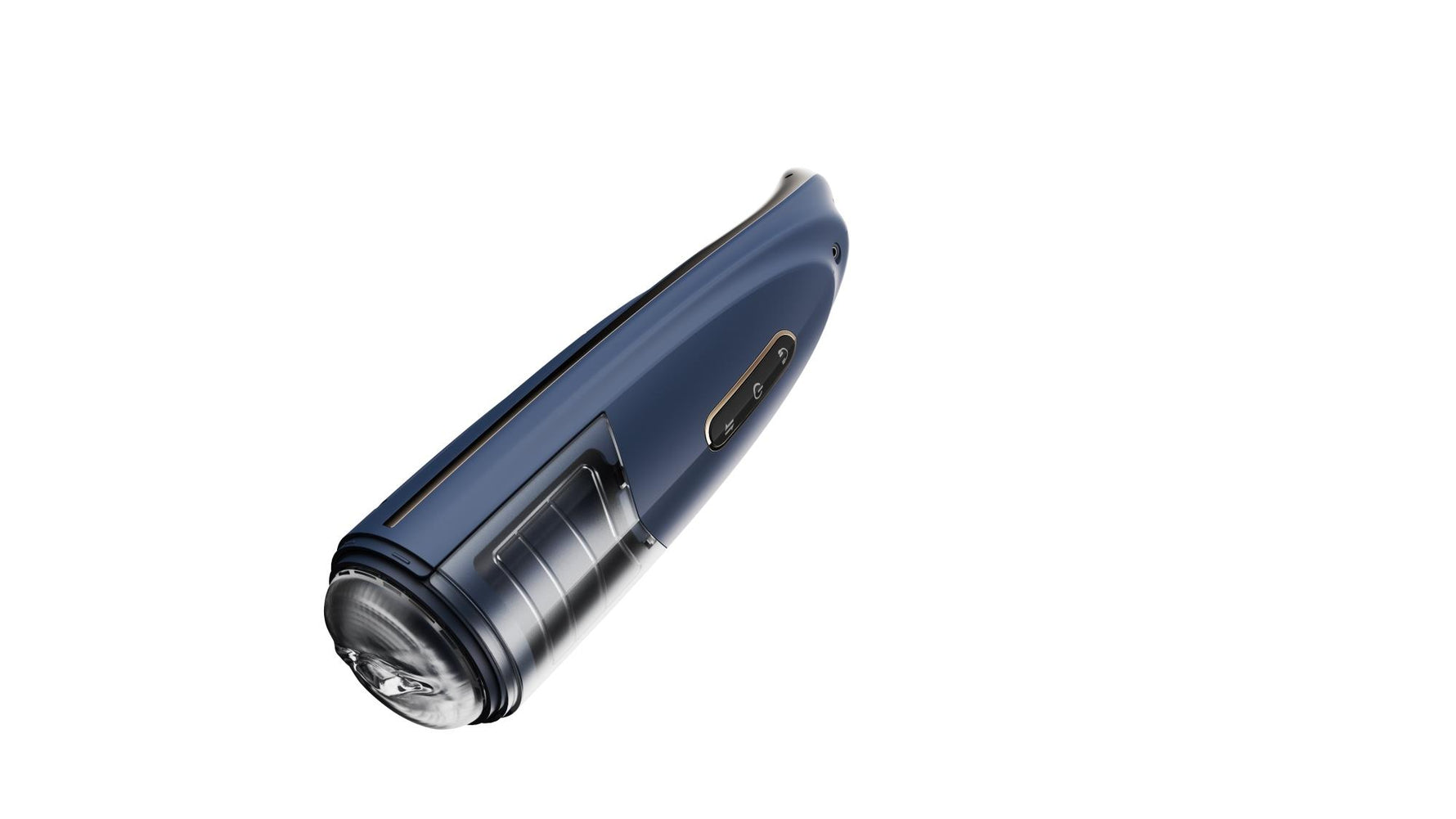 Masturbator masculin vibrant cu USB, seria B, albastru, drăguț, cu împingere rotativă