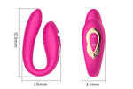 Vibrator dublu rotativ din silicon, drăguț, purtabil, seria B