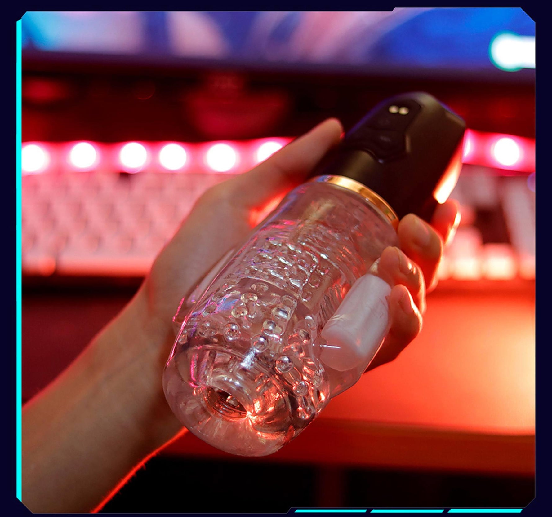 Masturbator vibrant USB drăguț din seria B, cu aspirare rapidă