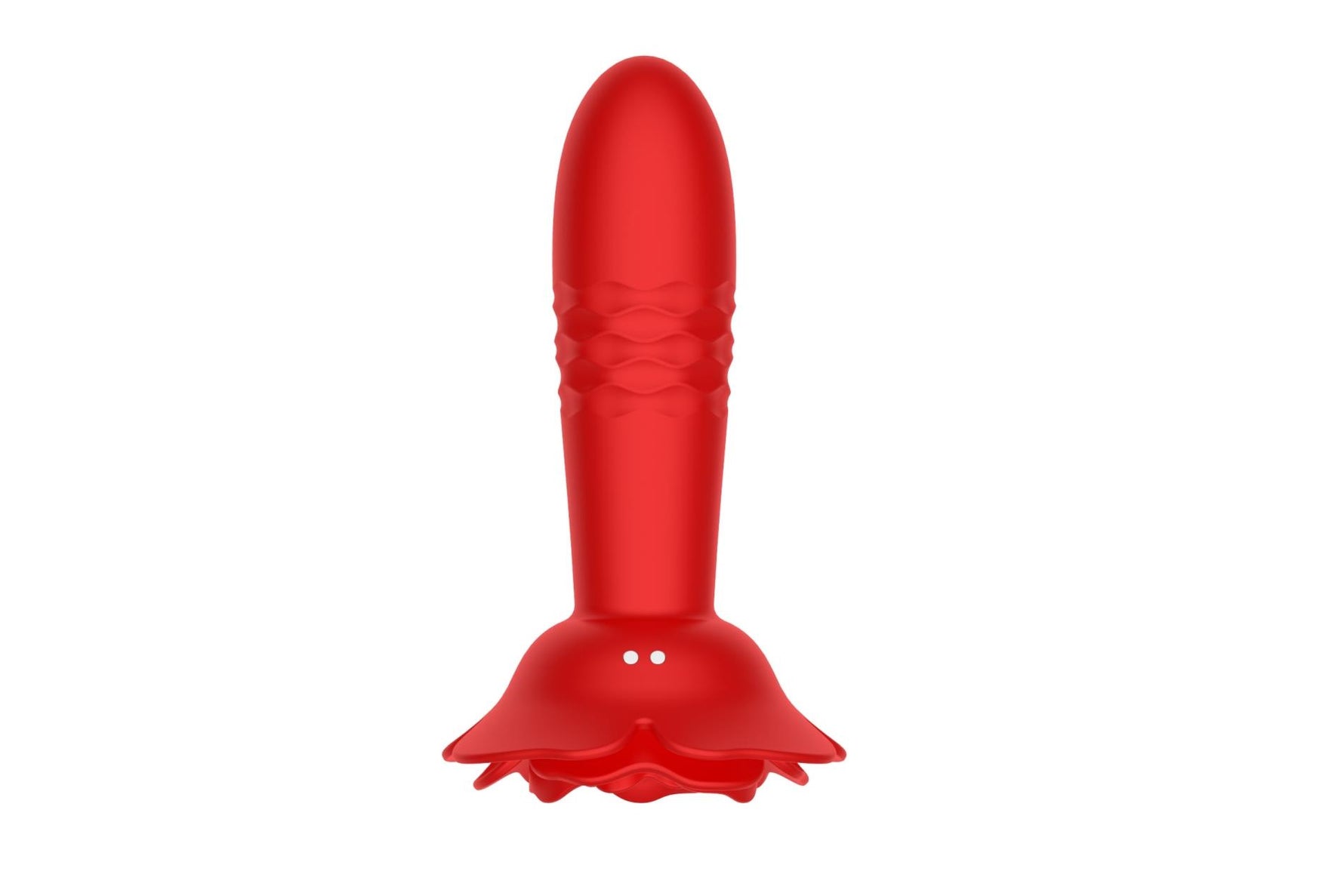 Plug anal vibrant Rose Thrusting seria B, silicon drăguț și impermeabil