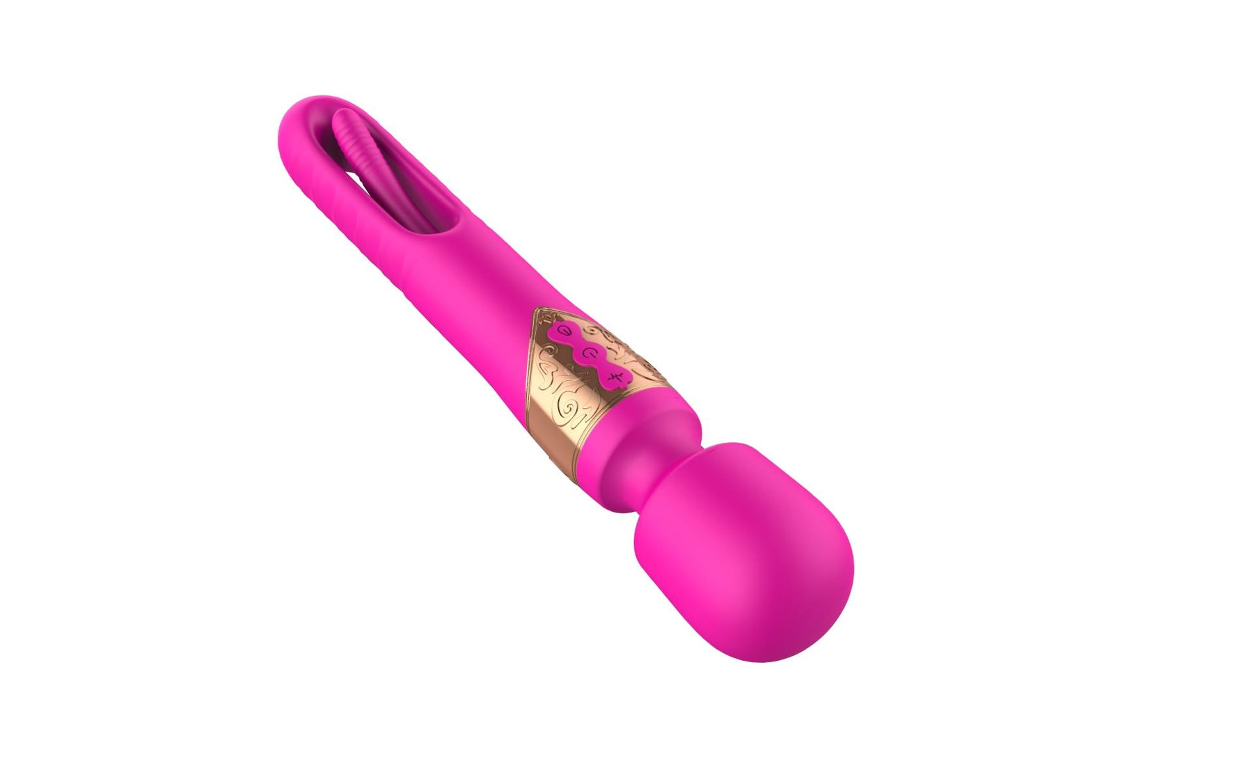 Vibrator USB cu limbă mobilă, roz și roșu, seria B