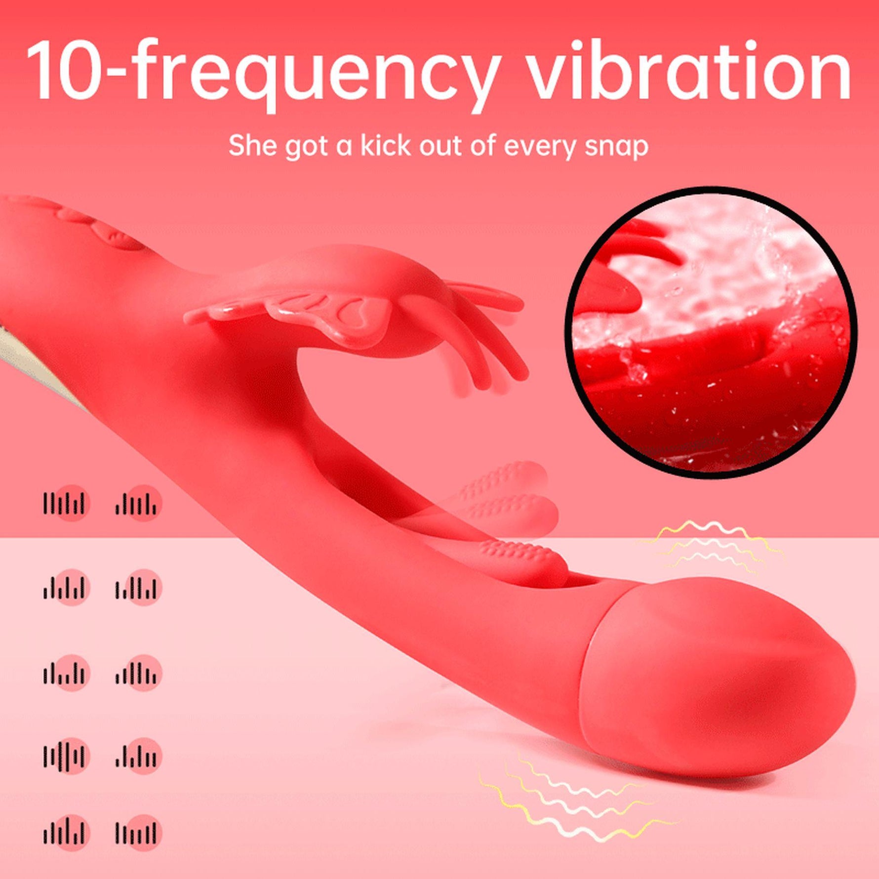 Vibrator fluture cu două mânere