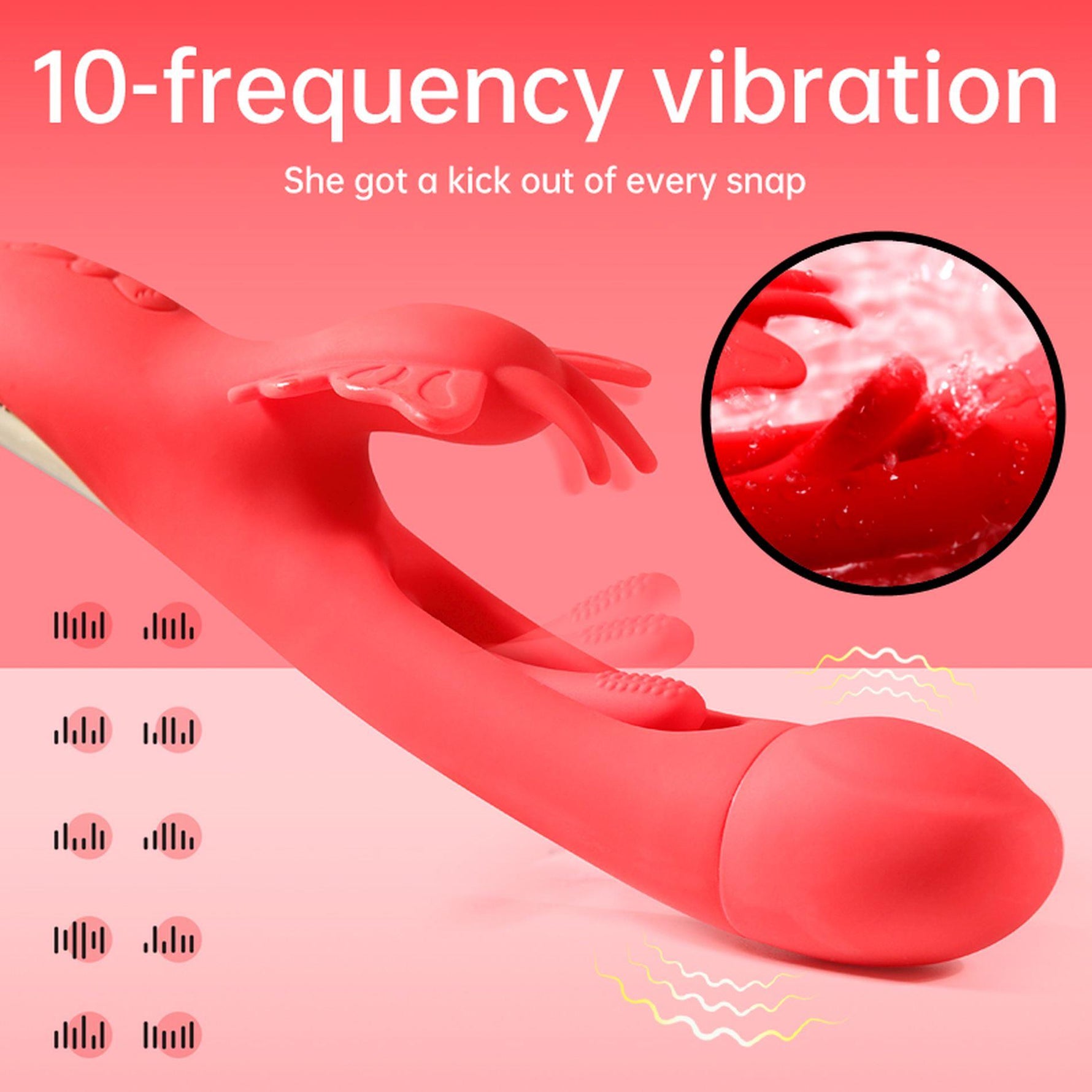 Vibrator fluture cu două mânere