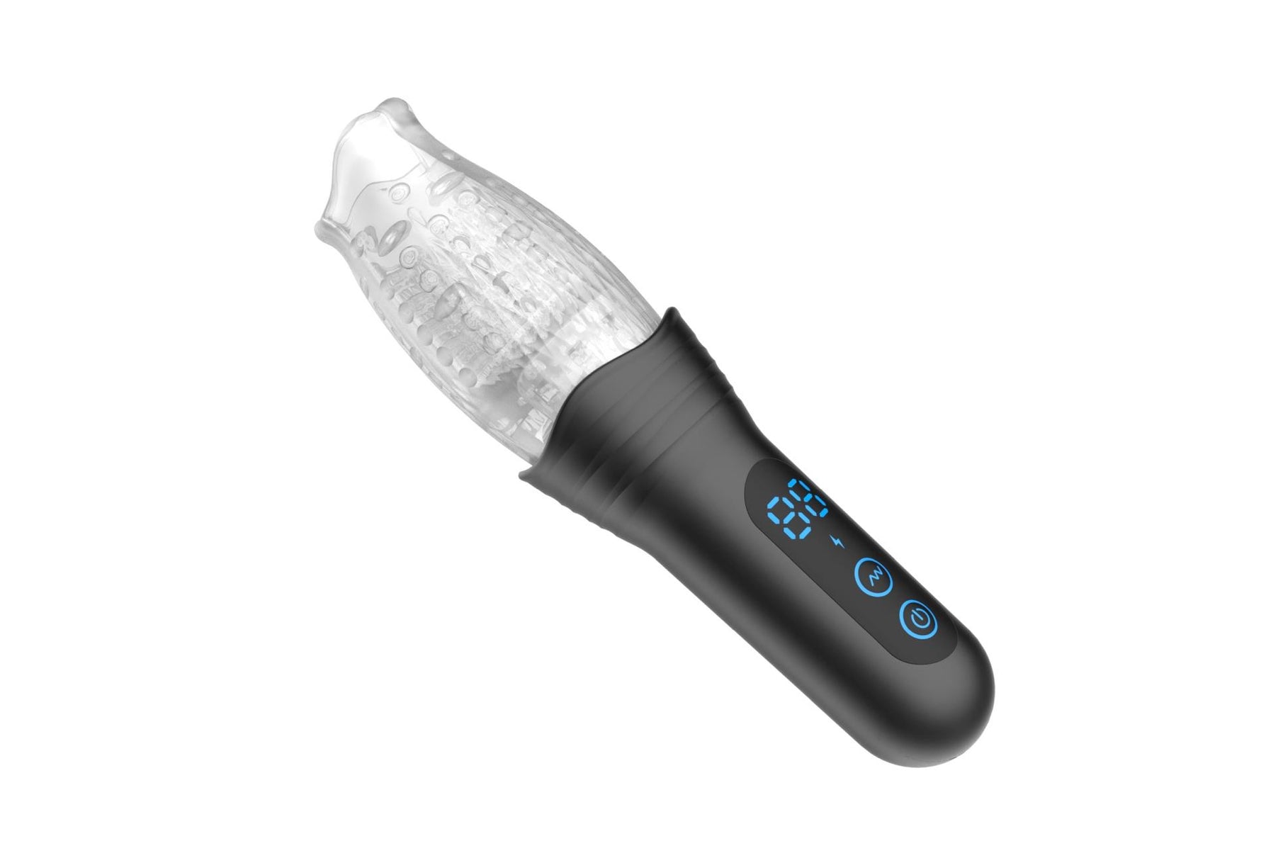 Masturbator rotativ cu vibrații și piston