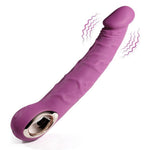 Vibrator realist violet, impermeabil, USB, seria B, drăguț, din seria B
