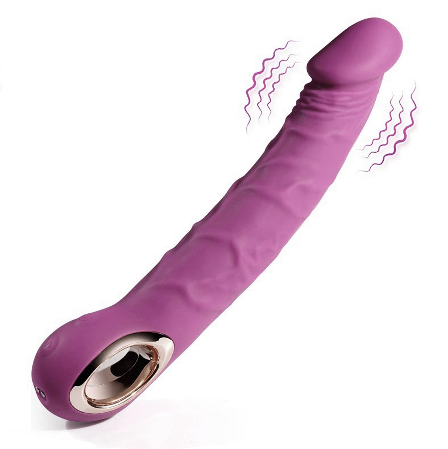 Vibrator realist violet, impermeabil, USB, seria B, drăguț, din seria B