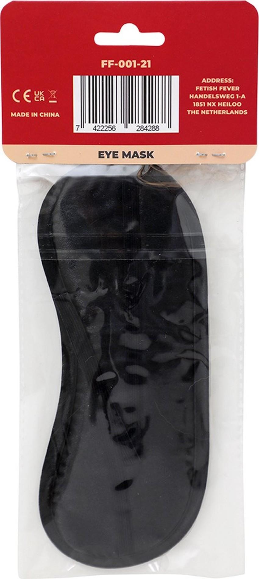Mască de ochi Be Noughty Fetish Fever Soft, neagră