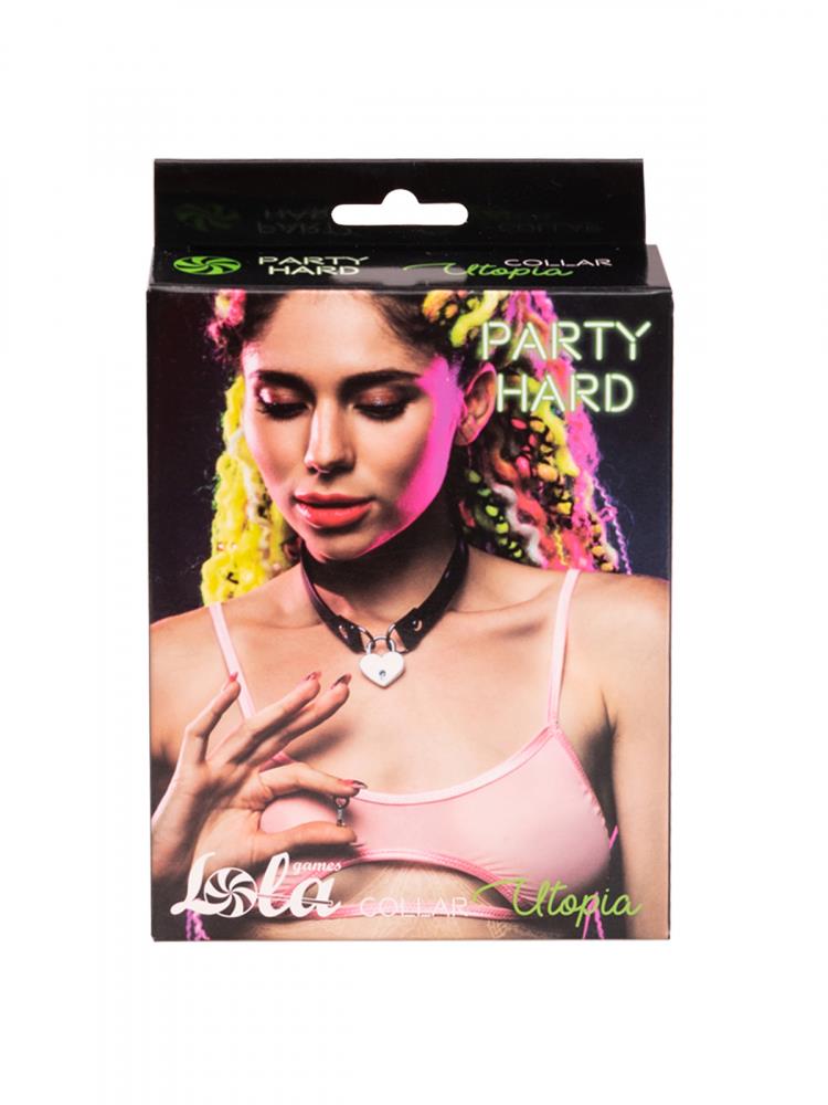 Party Hard Utopia Lola Games Zgardă reglabilă Negru Roșu 35 cm