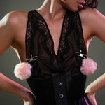 Cleme pentru mameloane Party Hard Angelic Pink Bunny Tail