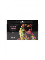 Mască Party Hard Shy din PVC, neagră, 19,6 cm