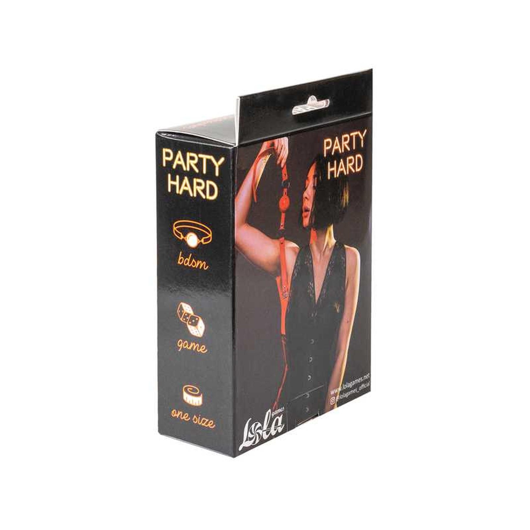 Lola Games Party Hard Firecracker Ball Gag Roșu 63 cm