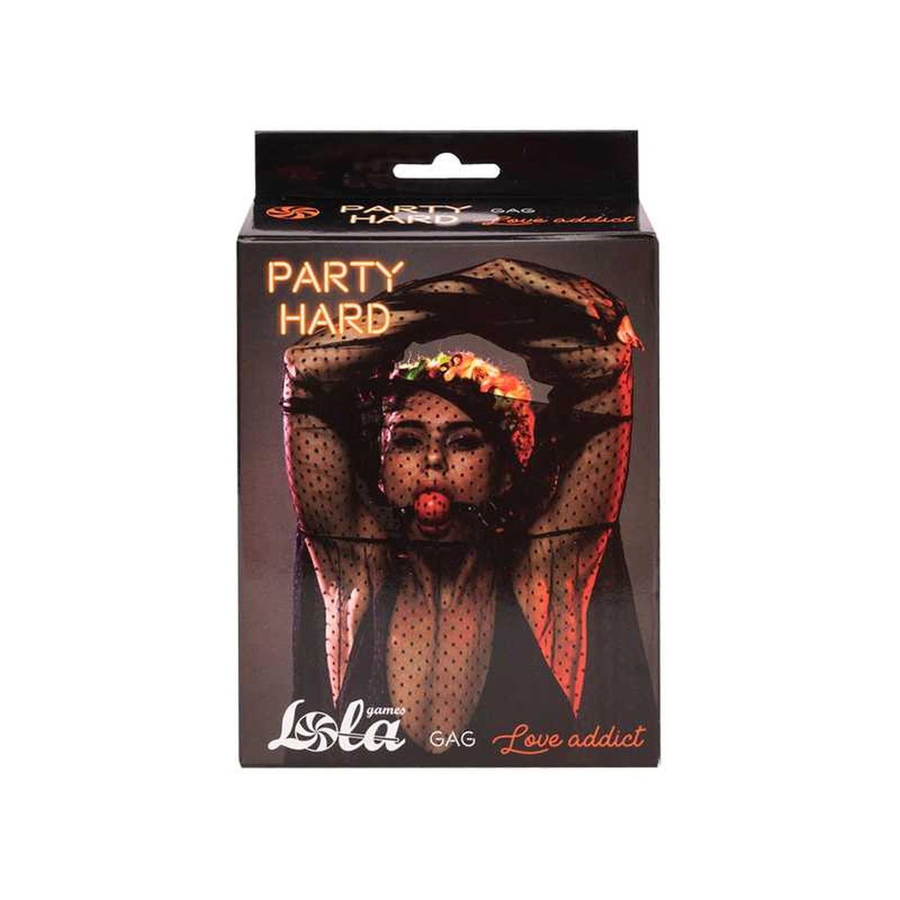 Blănușă de cauciuc Party Hard Love Addict, roșie, 4,5 cm