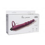 Penis vibrant cu bandă strap-on din silicon bordo Pure Passion 16 cm