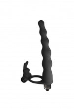 Penis curea din silicon Pure Passion Jungle Bunny negru 16,5 cm