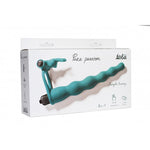 Strap on Pure Passion Jungle Bunny verde cu vibrații