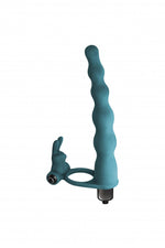 Strap on Pure Passion Jungle Bunny verde cu vibrații