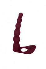 Strap-on vibrant Pure Passion Farnell, roșu, 17 cm