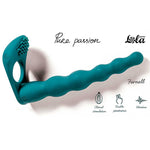 Strapon vibrant Pure Passion Farnell Green Silicone