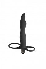 Curea de dans Pure Passion Flirtini din silicon cu vibrații, neagră
