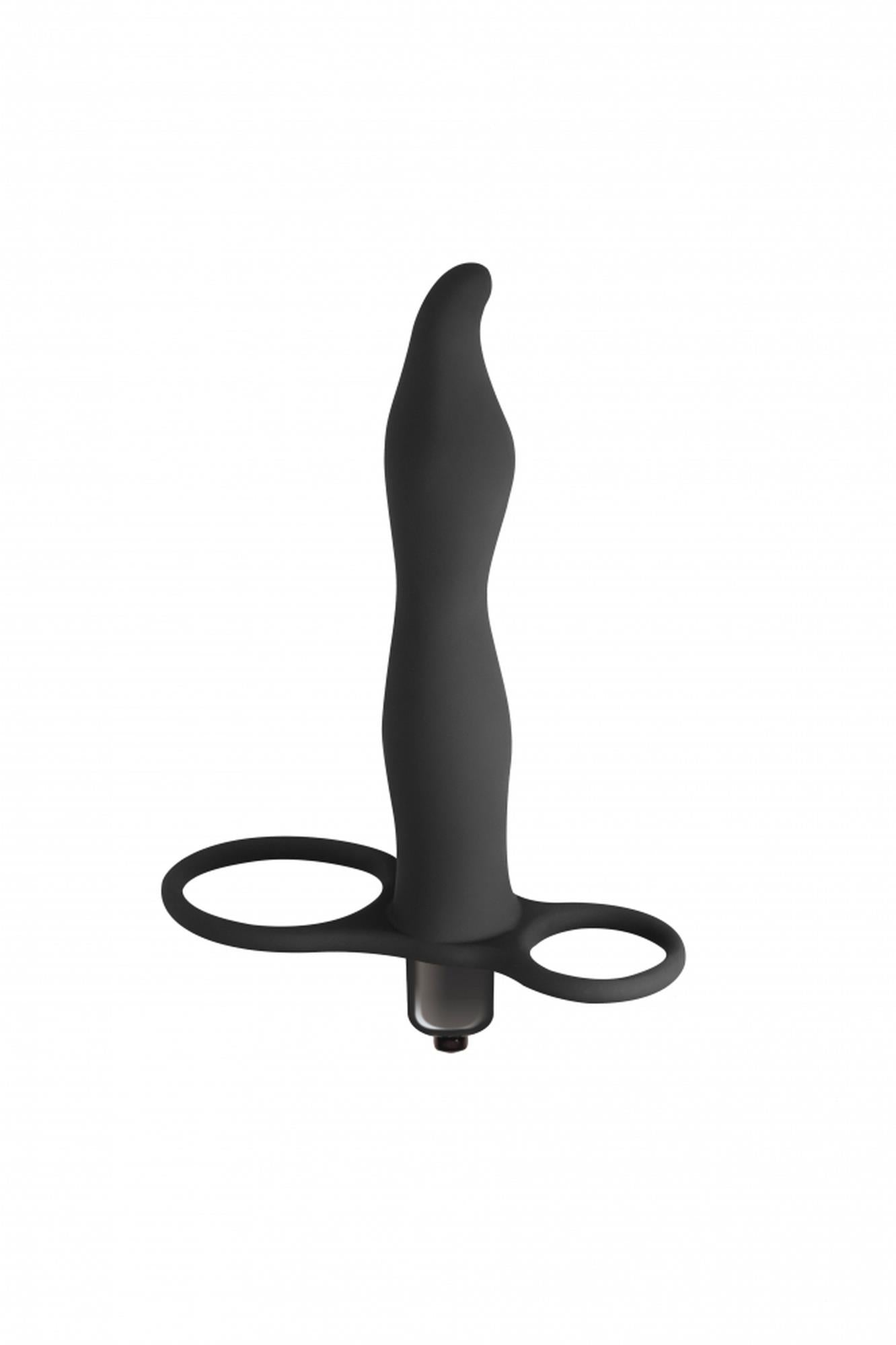 Curea de dans Pure Passion Flirtini din silicon cu vibrații, neagră