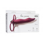 Strap on Pure Passion Flirtini Burgundy cu Vibrații