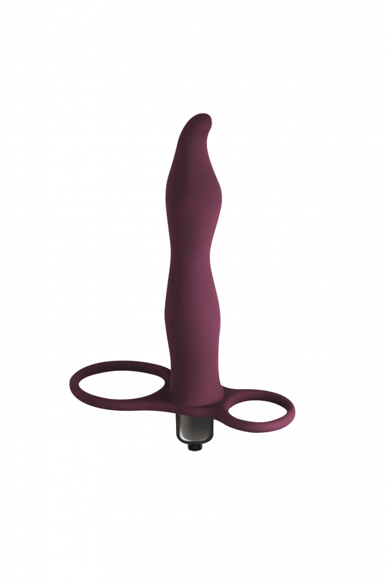 Strap on Pure Passion Flirtini Burgundy cu Vibrații