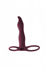 Strap on Pure Passion Flirtini Burgundy cu Vibrații